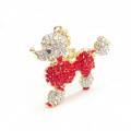 2015 latest design souvenir items metal rhinestone dog keychain wholesale keyring